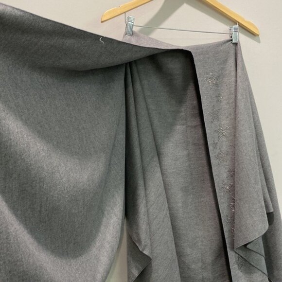 Sarta Grey Silver Stars Soft Shawl Wrap - Picture 11 of 14